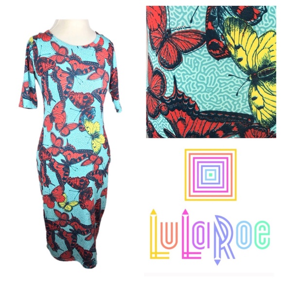 LuLaRoe Dresses & Skirts - LuLaRoe Butterfly Print Julia Dress. NWT